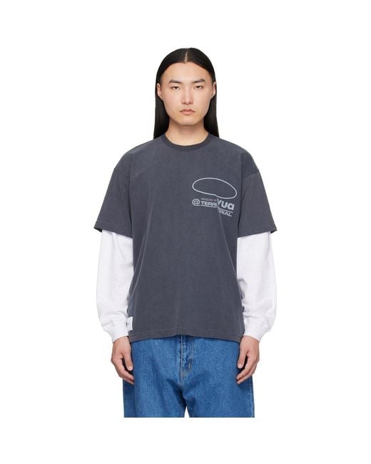 (w)taps Blue Sldr Long Sleeve T-Shirt for men