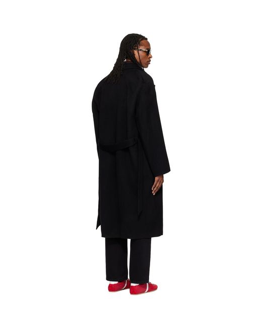 Wooyoungmi Black Wool Cashmere Coat for men