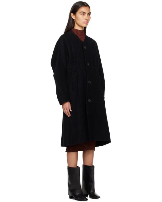 Issey Miyake Black Paneled Coat