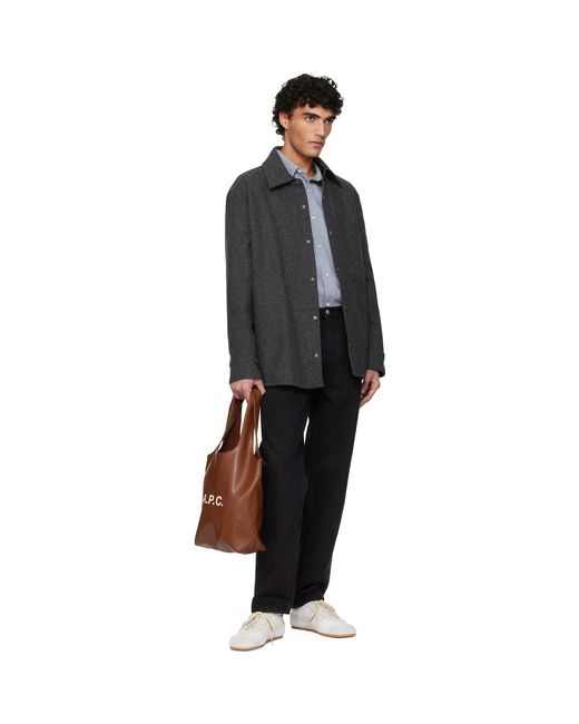 A.P.C. Brown Ninon Small Tote for men