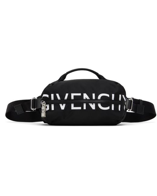 Pochette noire en nylon à glissière à logos 4g Givenchy pour homme en coloris Black