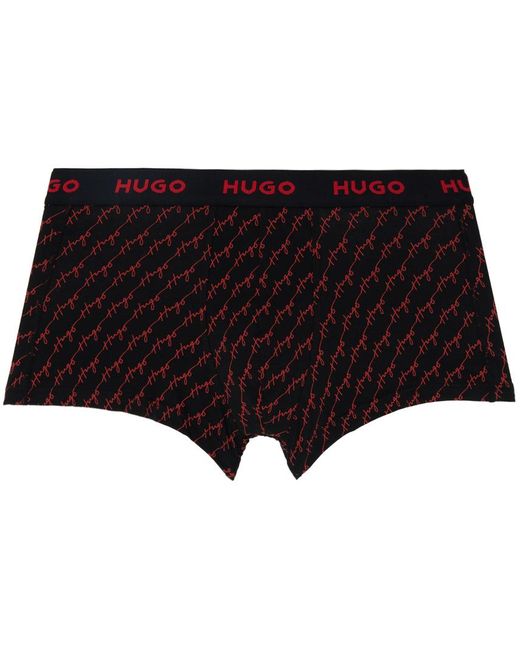 HUGO Red Three-pack Multicolor Graphic Boxers for men