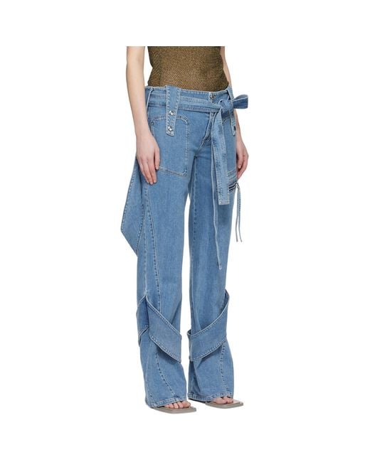 Blumarine Blue Layered Jeans