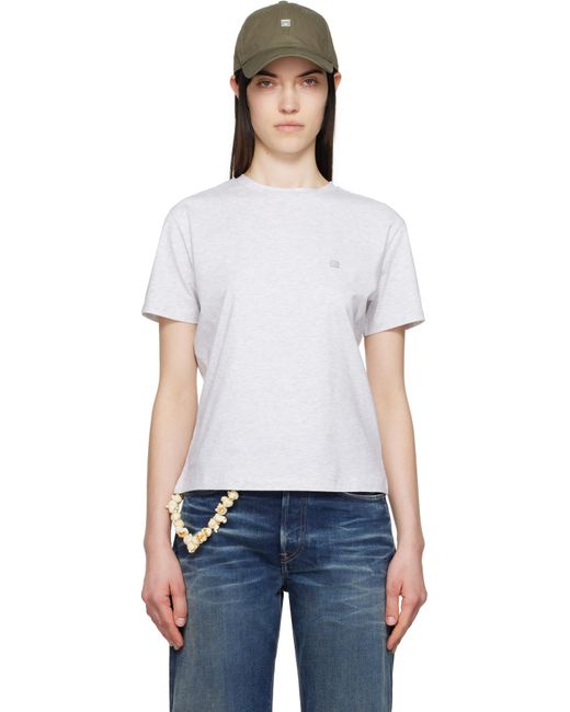 Acne グレー レギュラーフィット Tシャツ White