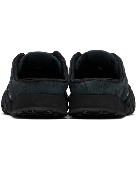 MARINE SERRE Black Suede Leather Ms Rise Tyko Mules