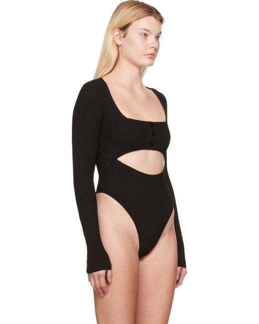 ANDREADAMO Black Andreādamo Cut-out Bodysuit