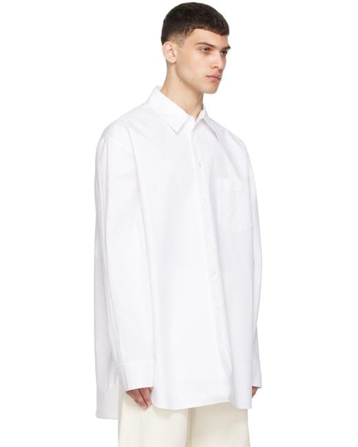 Marni White Raw Edge Shirt for men