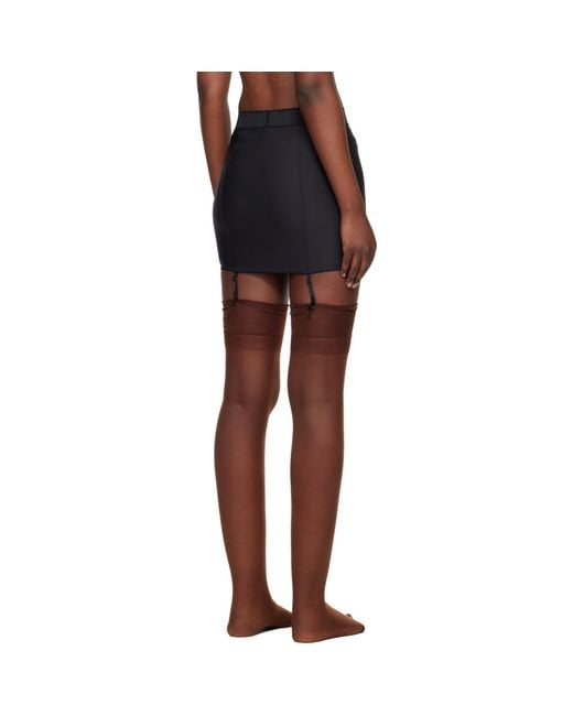 Skims Black Body Garter Miniskirt