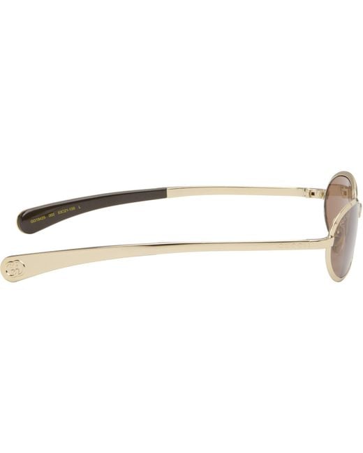 Gucci Black Oval Frame Sunglasses