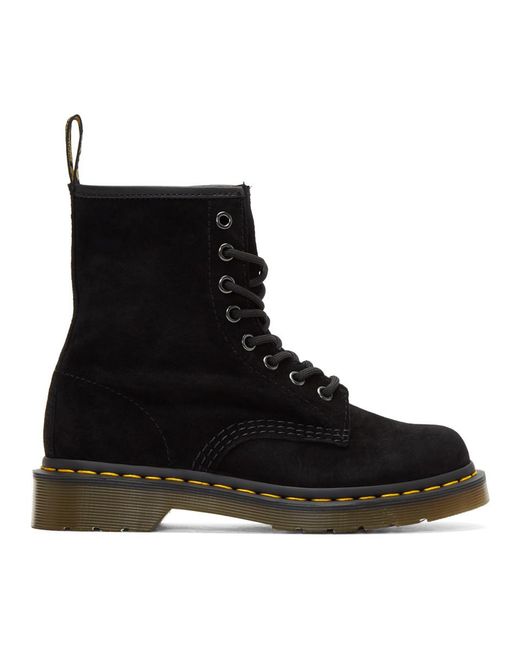 Dr. Martens Black Suede 1460 Boots Lyst UK