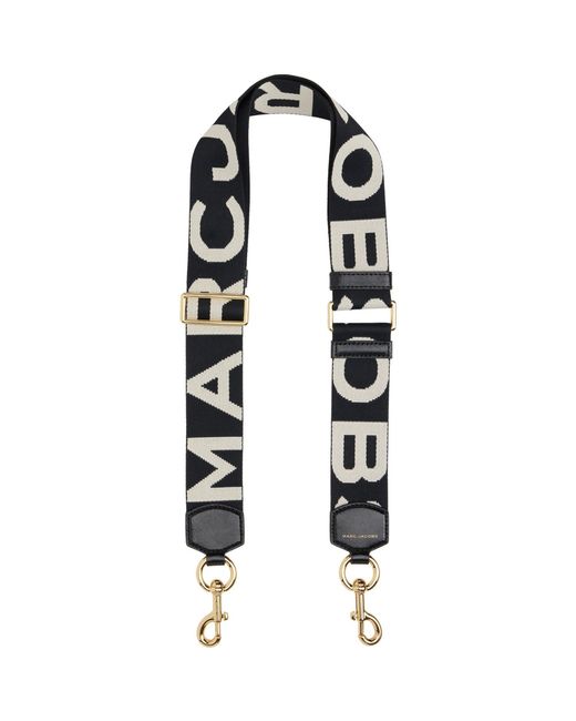Marc Jacobs Black & White 'the Logo Webbing' Shoulder Strap