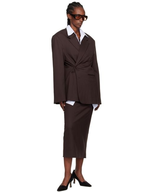 Frankie Shop Black Crosby Wrap Blazer