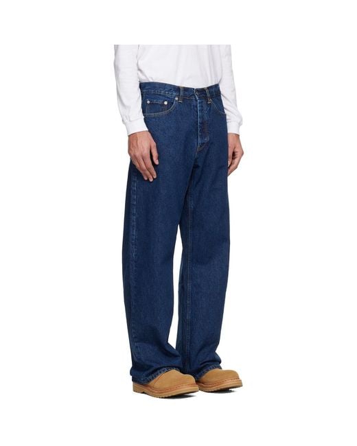 Hope Blue Loose-Fit Criss Jeans for men
