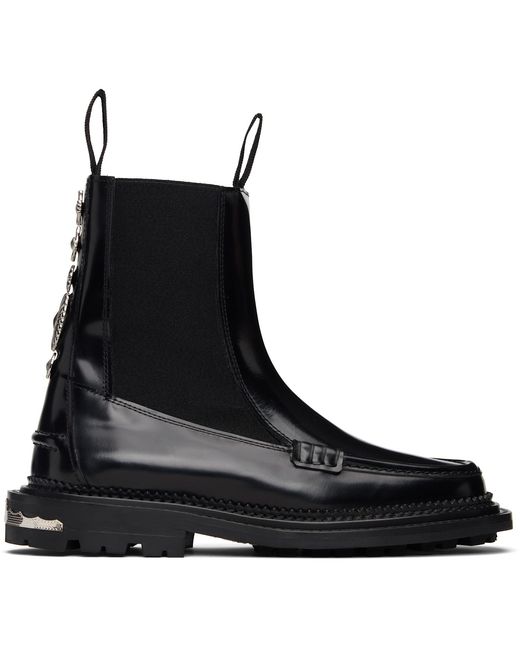 Toga Black Polido Chelsea Boots