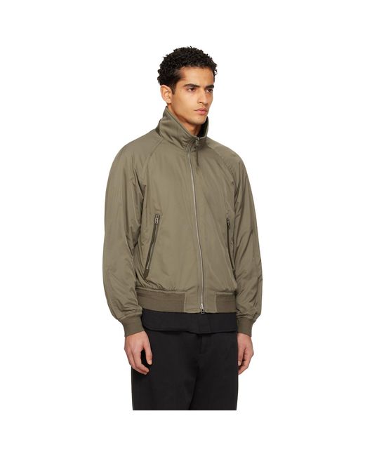 Tom Ford Multicolor Khaki Techno Poplin Cashmere-Lined Jacket for men