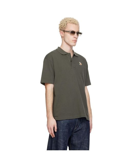 Maison Kitsuné Black Dreaming Fox Comfort Polo for men