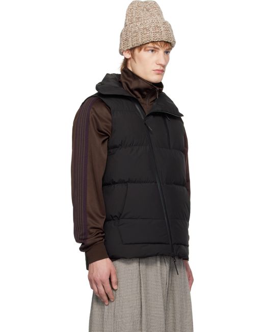 Maharishi Black 1382 Padded Asym Tech Vest for men