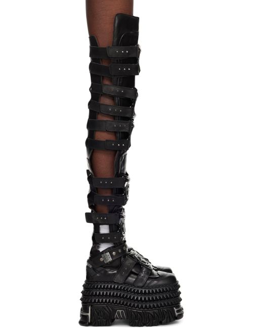 Vetements Black New Rock Edition Gamer Tall Boots