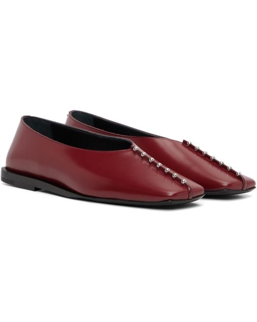 Jil Sander Black Leather Ballerina Flats