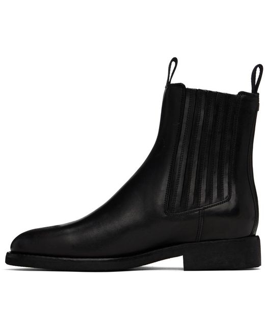 Golden Goose Deluxe Brand Black Leather Chelsea Boots for men