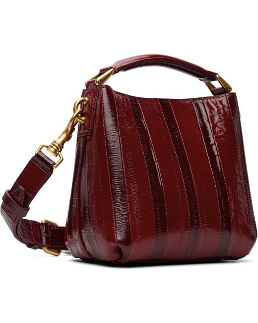 Dries Van Noten Red Small Leather Crossbody Bag
