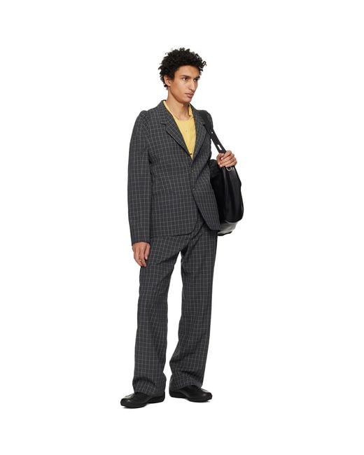 Kiko Kostadinov Black Minna Gathered Trousers for men
