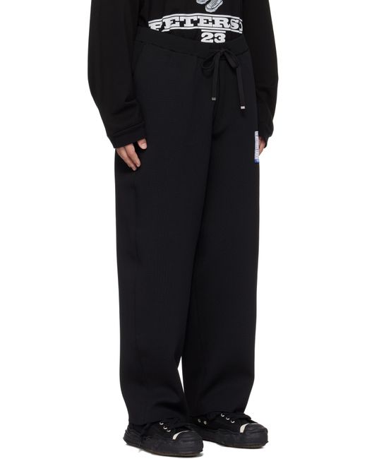 メンズ Maison Mihara Yasuhiro ブラック Milan リブ イージー スウェットパンツ Black