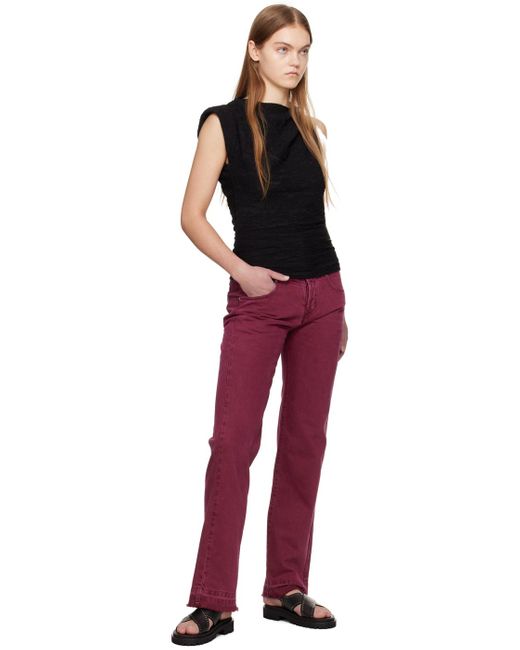 Isabel Marant Red Burgundy Noemie Jeans