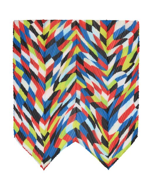 Pleats Please Issey Miyake Blue Dancing Square Scarf