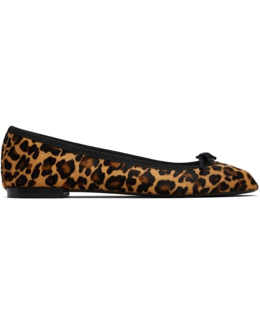 Repetto Black Tan Cendrillon Ballerina Flats