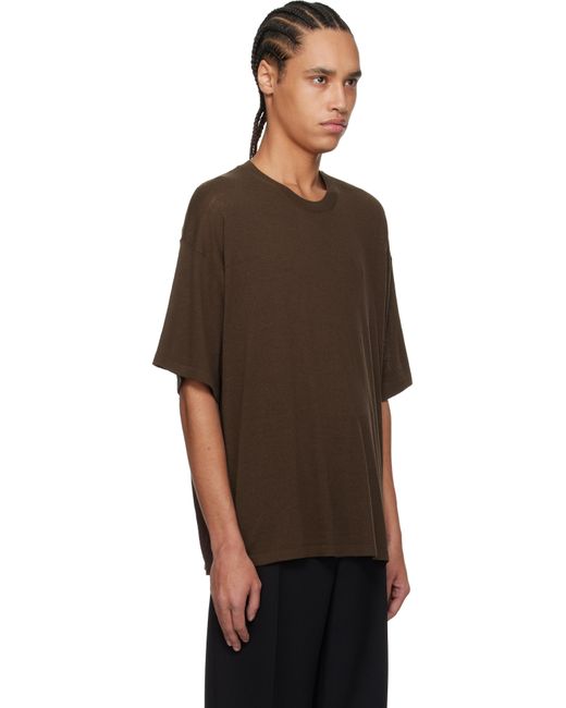 The Row Brown Stockton Silk-Bourette T-Shirt for men