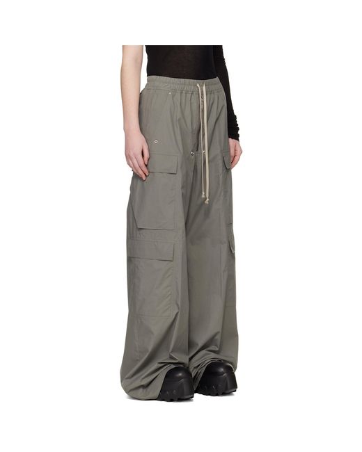 Rick Owens Black Temple Cargobelas Cargo Pants