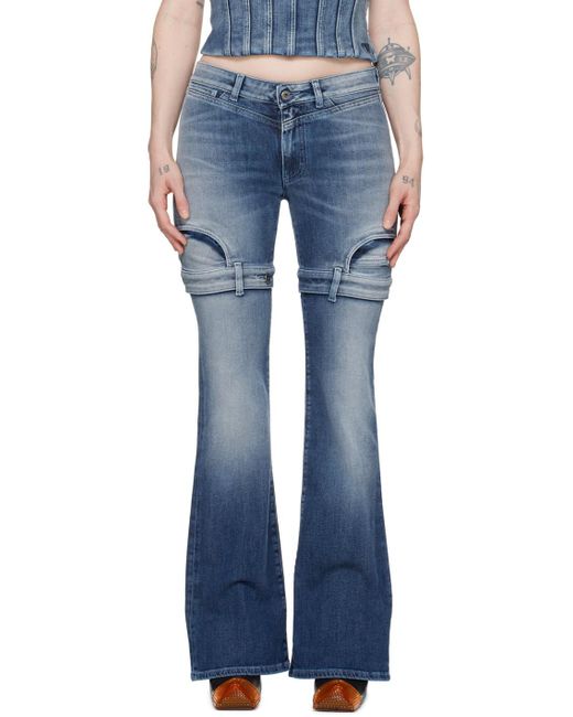 Off-White c/o Virgil Abloh Blue Upside Down Jeans