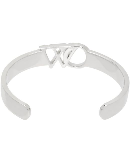 Off- bracelet argenté à logo Off-White c/o Virgil Abloh pour homme en coloris Black