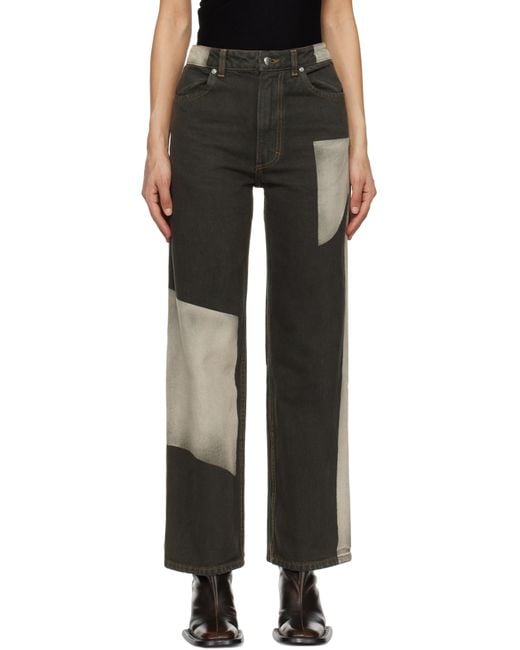 Eckhaus Latta Black Wide Leg Jeans