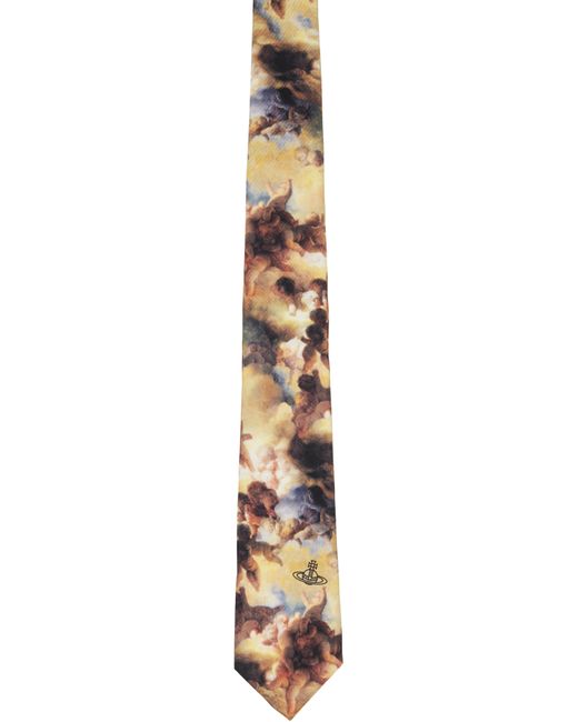 メンズ Vivienne Westwood ベージュ Cherubs 7Cm ネクタイ Black