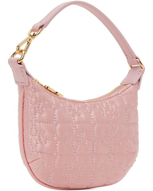 Ganni Pink Mini Butterfly Satin Pouch