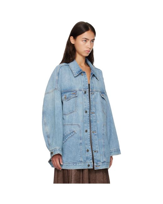DIESEL Blue Oversized Workwear Denim Jacket