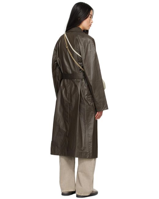 Lemaire Black Belted Rain Coat