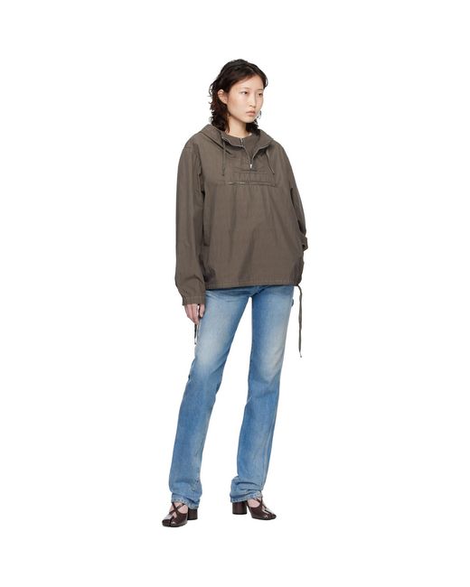 Maison Margiela Brown Taupe Cotton Caban Anorak