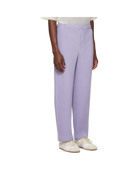 Homme Plissé Issey Miyake Purple Monthly Colors July Trousers for men