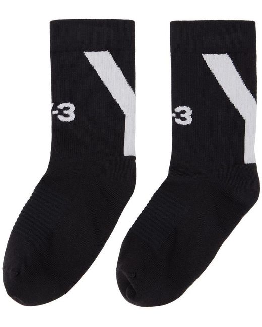 Y-3 Hi Socks in Black for Men | Lyst