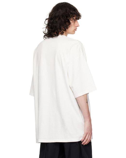 T-shirt blanc à image et texte imprimés Undercover pour homme en coloris White