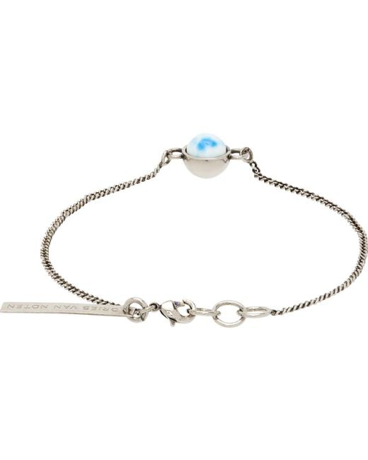 Dries Van Noten Metallic Curb Bracelet for men
