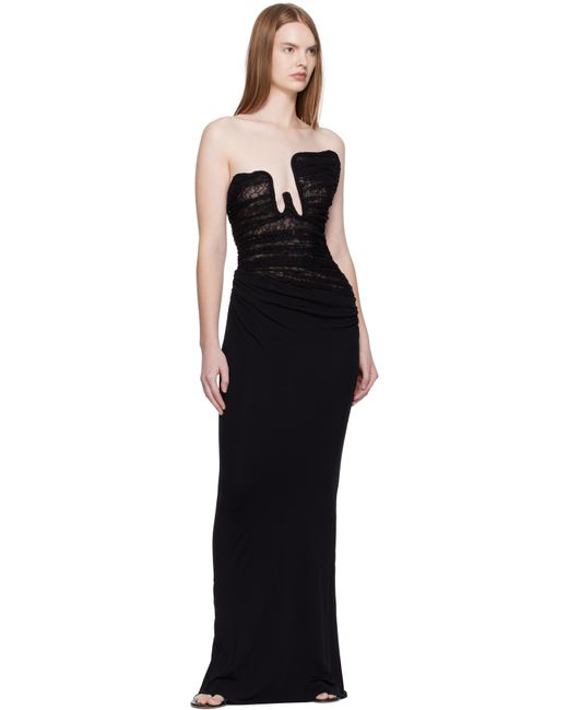 Christopher Esber ブラック Salacia レース マキシドレス Black