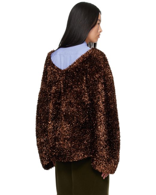 Dries Van Noten Brown Tinsel Sweater