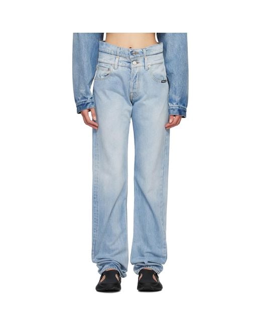 VTMNTS Blue Double Waist Jeans