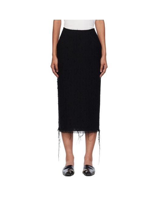 GIA STUDIOS Black Thalia Midi Skirt