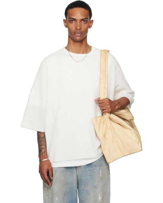 Fear Of God White Waffle Short Sleeve T-Shirt for men