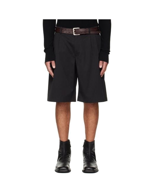 Our Legacy Black Ponte Shorts for men